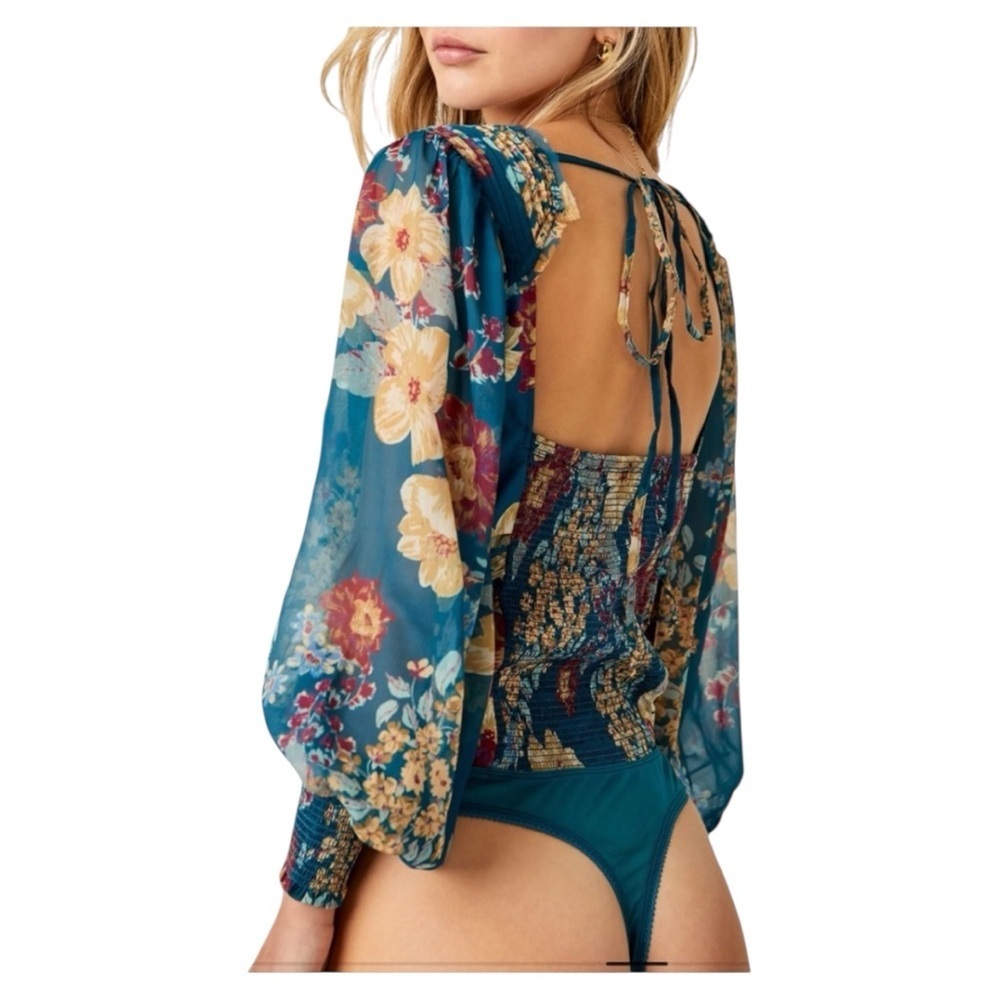NWOT Free People Intimately wanderlust floral print bodysuit - Picture 11 of 11
